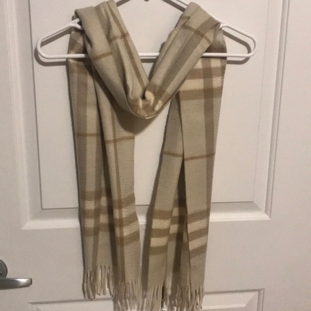 Authentic Burberry almond colored scarf, brand new